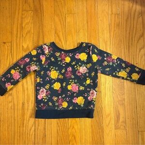 Garanimals Blooming Rose Sweatshirt - Navy with Yellow Pink Floral